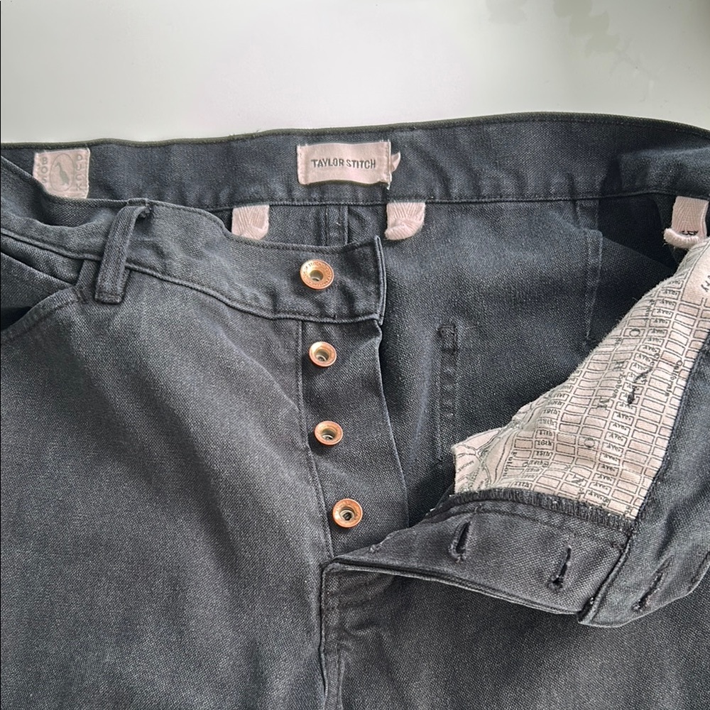 Taylor Stitch Navy Chore Pants- Duck Boss Canvas